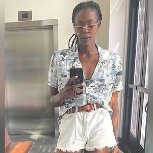 Blue Reformation Resort Blouse